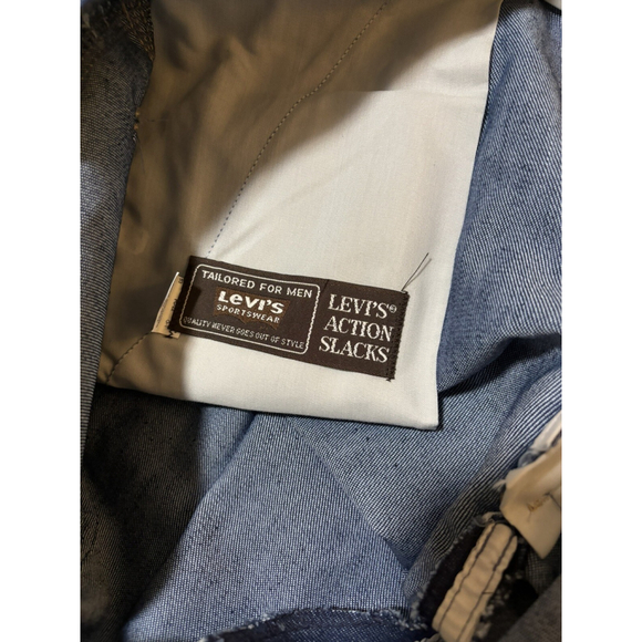NEW NOS 70s Retro Levi’s Action Casual Mens Vintage NWT 38x32 Dark Blue Jeans - Picture 9 of 11